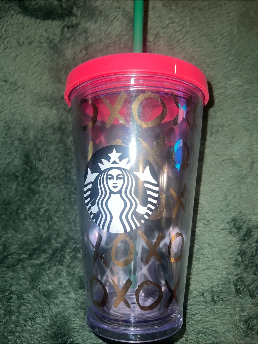 Starbucks Pink Lid XOXO Cold Cup Grande